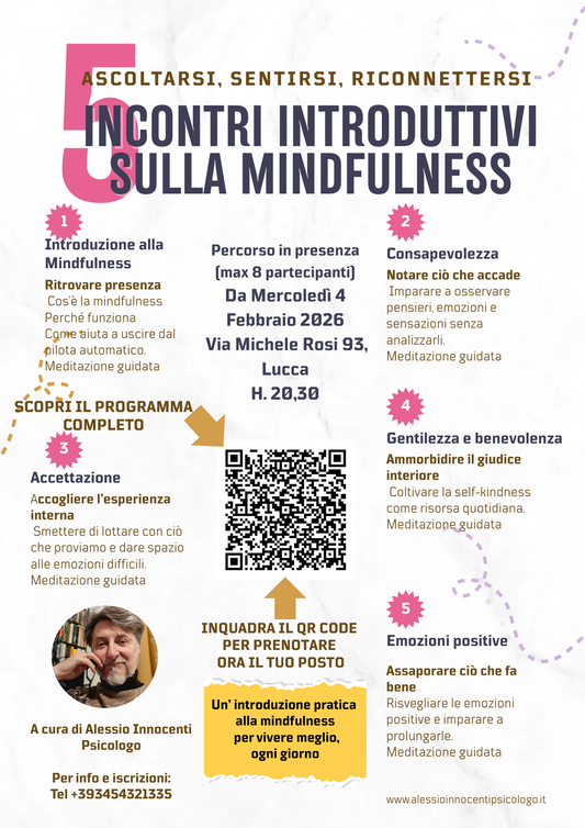 Ciclo di 5 incontri di introduzione alla Mindfulness